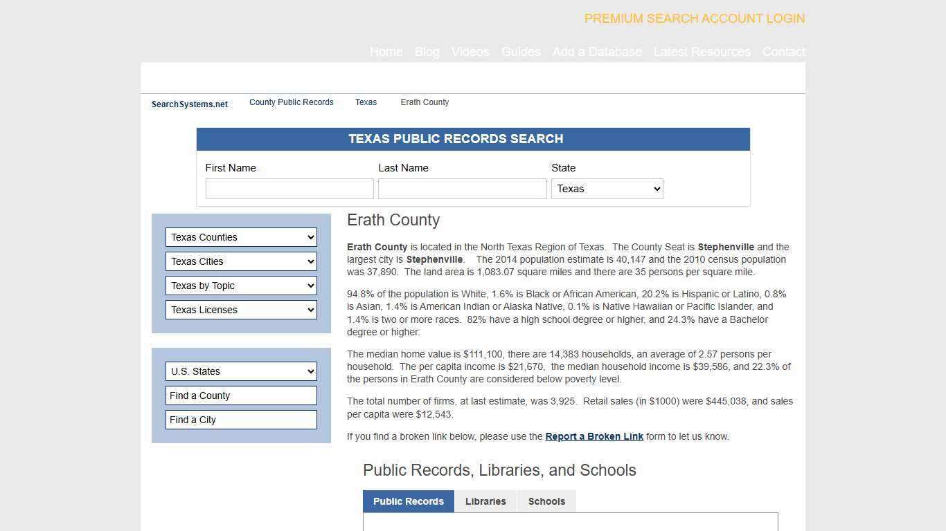 Erath County Criminal and Public Records